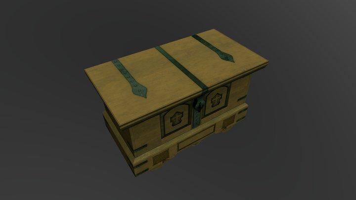 Wood Chest 3D Model