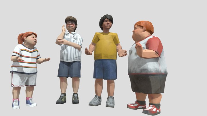 Ice Scream Kids 3D Model