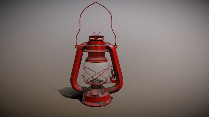 Oil Lamp 3D Model