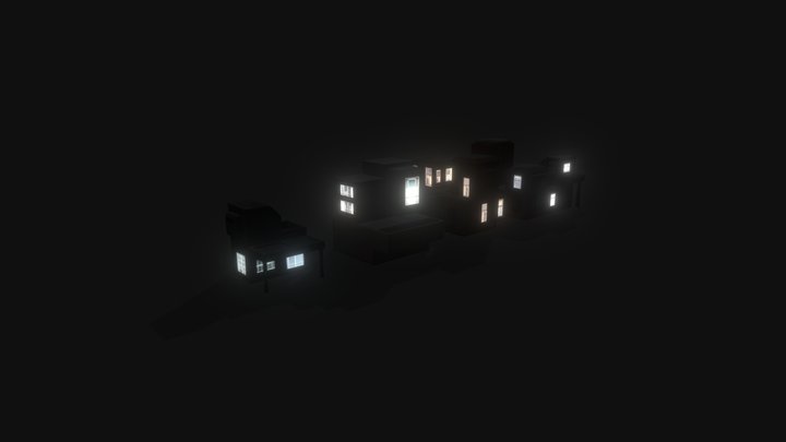 Cyberpunk building pack 3D Model