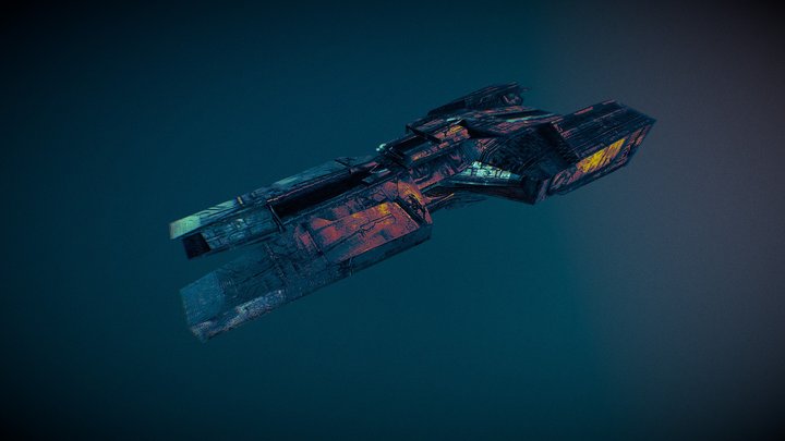 Lowpoly Spaceship 3D Model