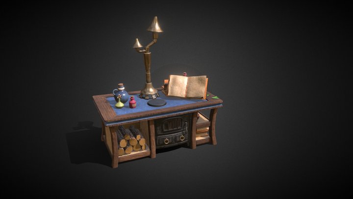Potion table 3D Model