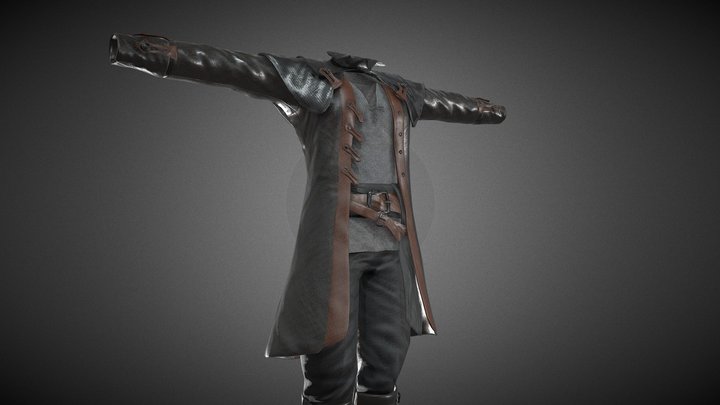 Male Pirate Outfit 3D Model