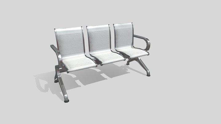 Hospital Waiting Chair 3D Model