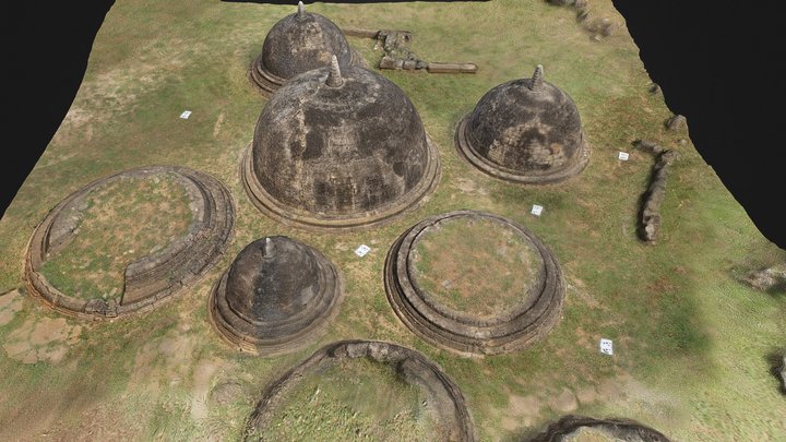 Kantharodai Stupa Burial Site North-West Section 3D Model