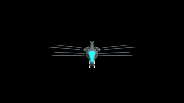 Dune 2021 Ornithopter Low-Poly 3D Model