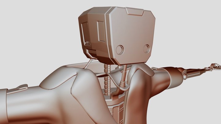 Scrappy Robot 3D Model