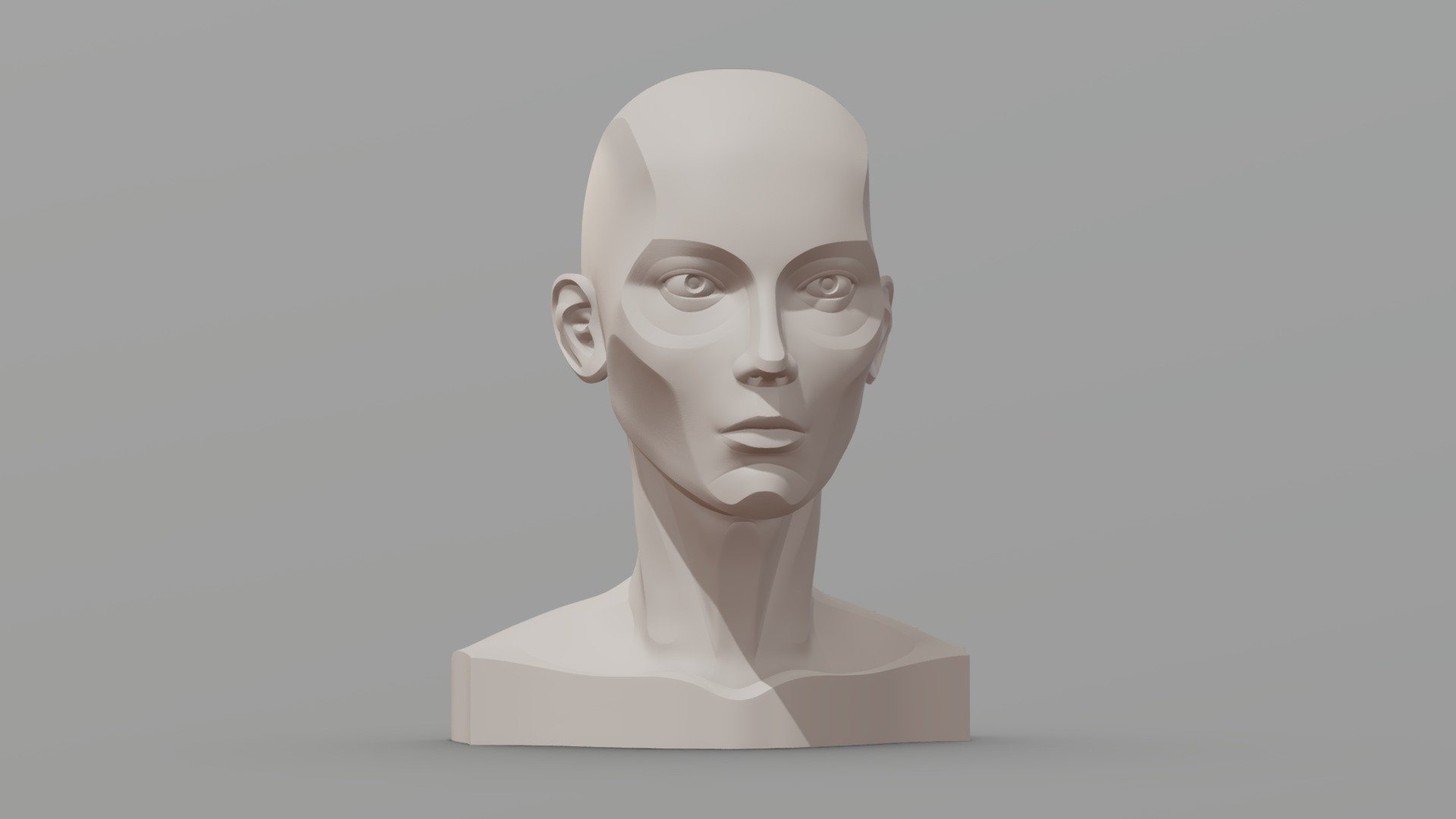 Female Planar Sculpted Head Drawing Reference - 3D model by noghost ...