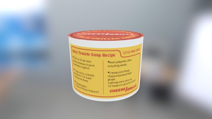 Spicy Tomato Soup Label 2 3D Model