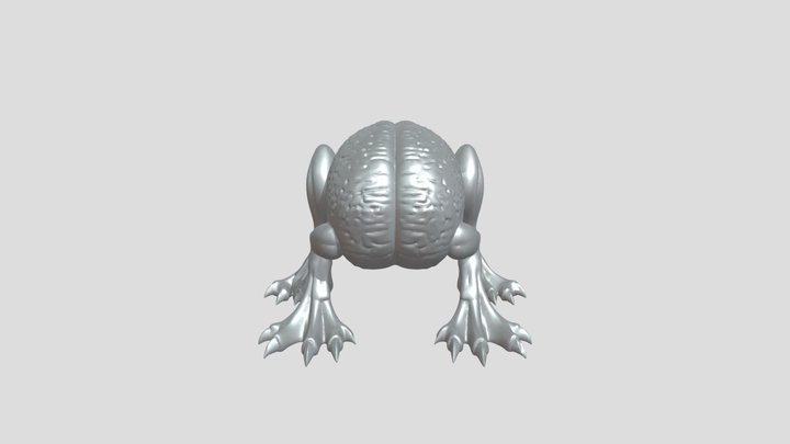 Brain with bird-like legs creature 3D Model