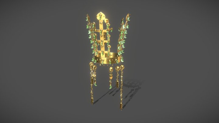 Korean cultural heritage_008_금관 3D Model