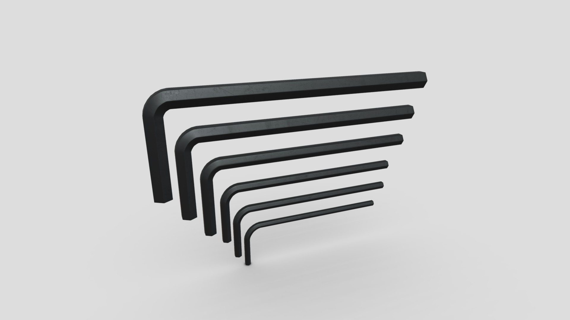 3D model Allen Keys - This is a 3D model of the Allen Keys. The 3D model is about a black rectangle with a black frame.