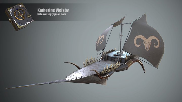 Darkstar Games' Greater Powers - Aries Frigate 3D Model