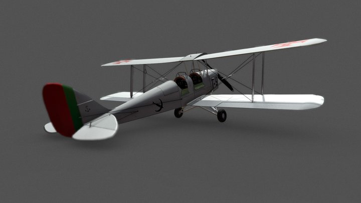 de Havilland Tiger Moth 3D Model