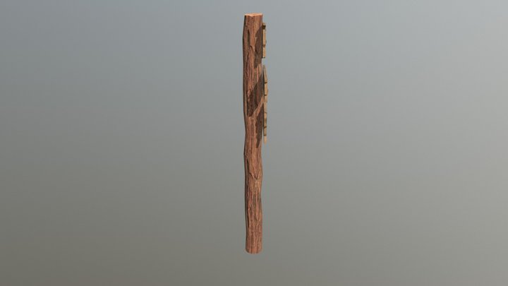 Wooden Signs- Grutte Pier VR Game 3D Model
