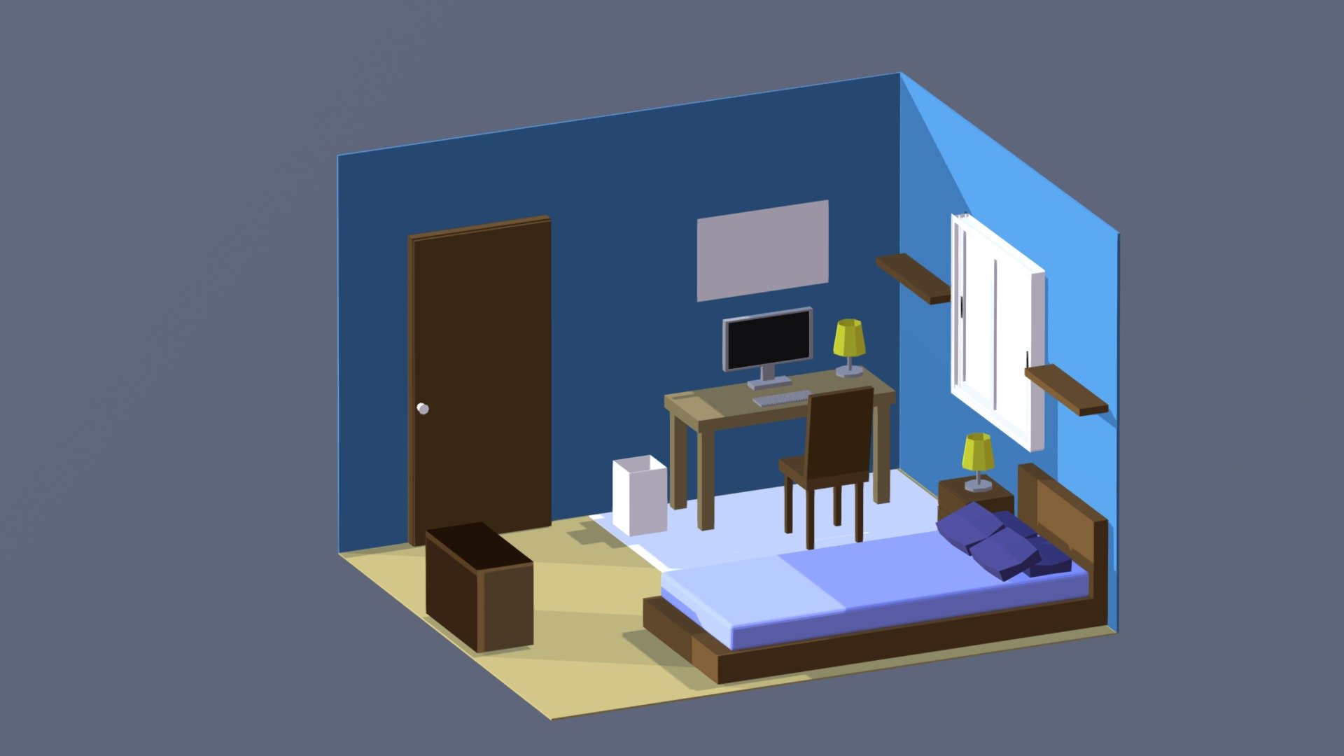 Low_Poly_Room - 3D model by Craig Mackay (@craigmackay) [99ecc4f ...