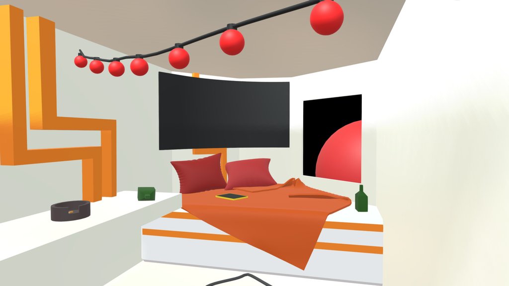 Space Station Bedroom by Ruby Raine
