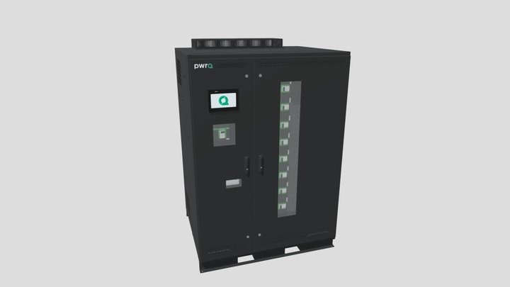 PDU with Schneider Breakers 3D Model