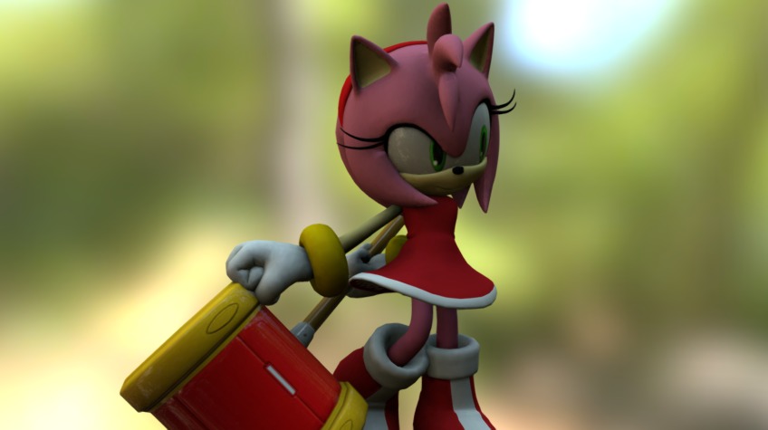Amy Rose (Sonic the Hedgehog) - 3D model by mariokidd319.