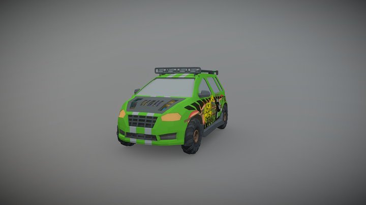 Low Poly Simple Sport Car 3D Model