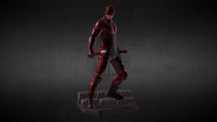 Daredevil (netflix) statue 3D Model