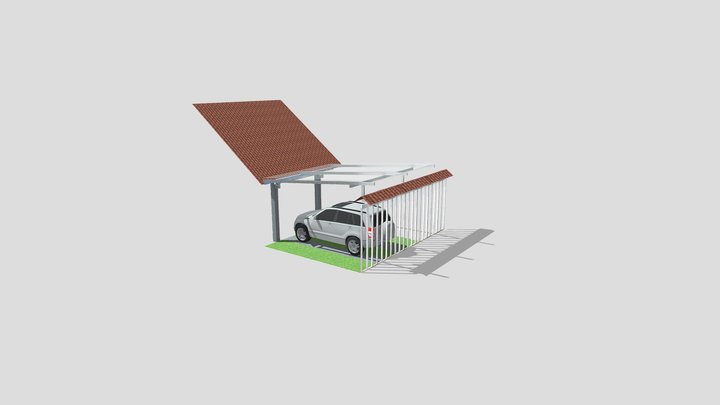 Techo Garaje Policarbonato 3D Model