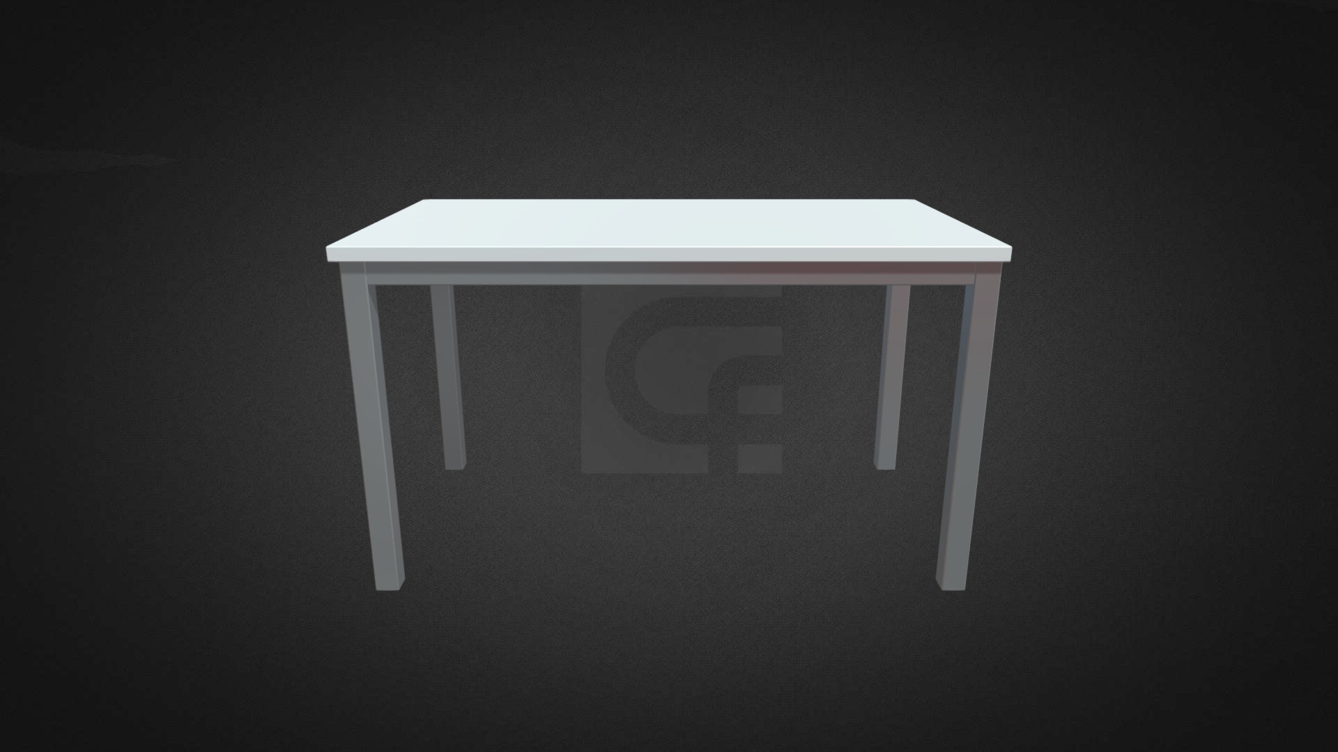 3D model Corrine Coffee Table Rectangle Hire - This is a 3D model of the Corrine Coffee Table Rectangle Hire. The 3D model is about a white square with a black background.