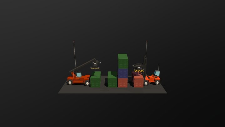 2 types of Top Handler 3D Model