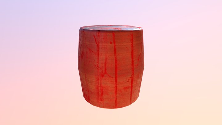Bloody barrel 3D Model