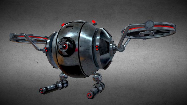 Security Drone 3D Model