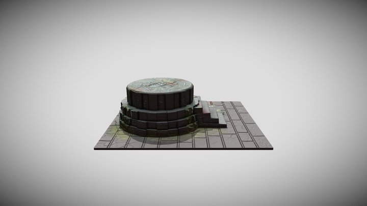 Aztec sacrifice table 3D Model