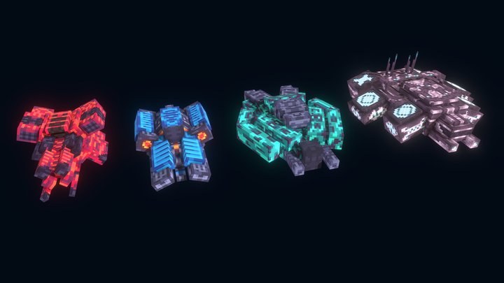 Spaceship pack 3D Model