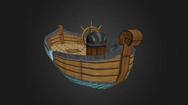 Floating boat 3D Model