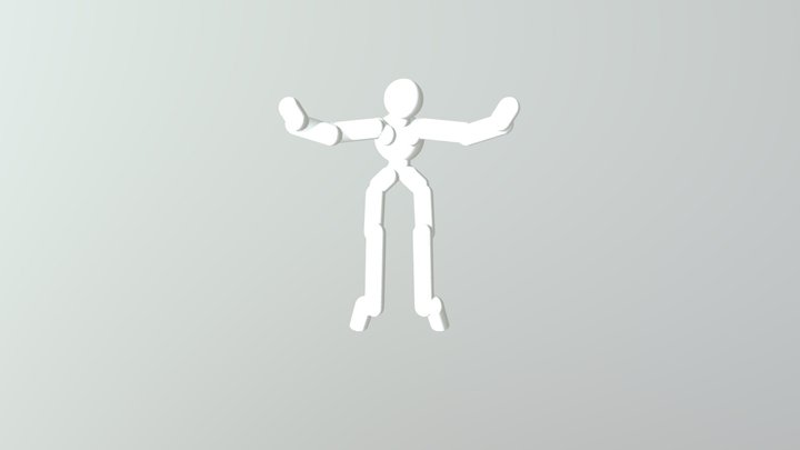 Zombie Kicking 3D Model