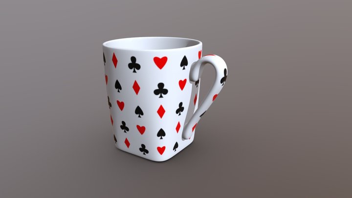 Cup with a pattern 3D Model