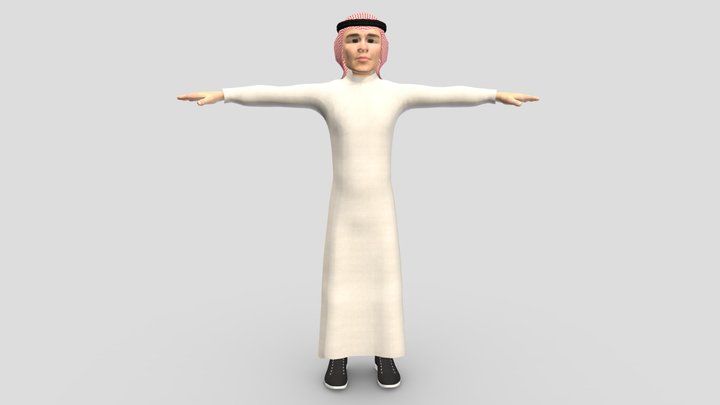 Toon Arab Sheik 3D Model