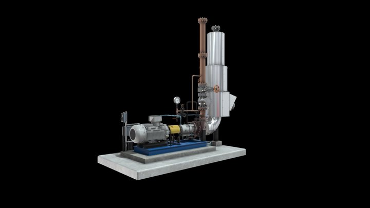 Industrial Pump 3D Model