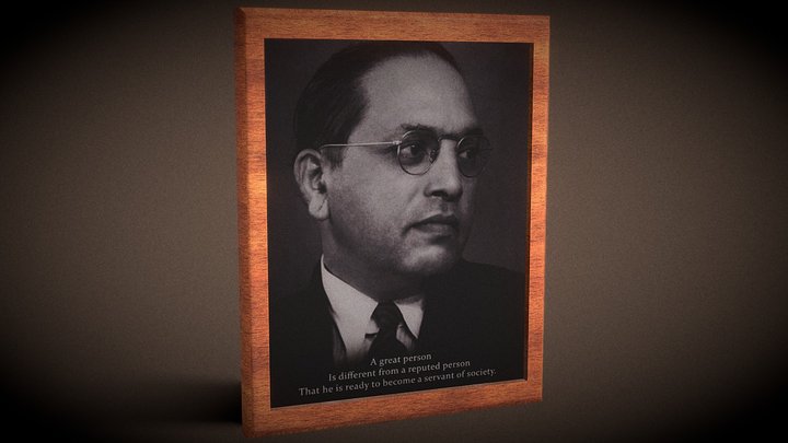 Br Ambedkar Photo Frame | portrait 3D Model