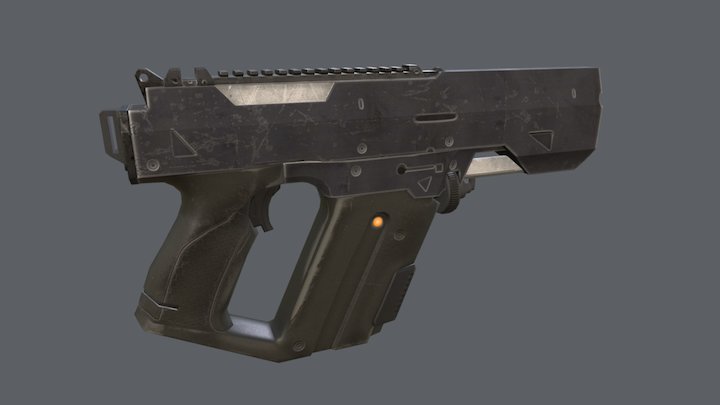 Gun Sci-Fi 3D Model