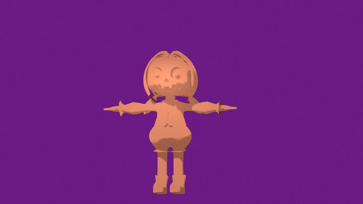 Pumpkin girl 3D Model