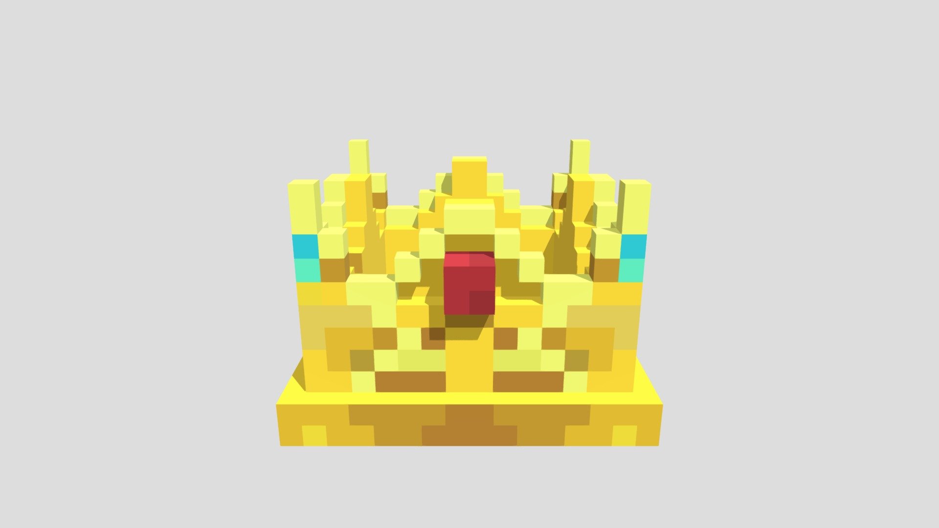 Minecraft Crown - 3D model by Skeliiik_xd [99f9337] - Sketchfab