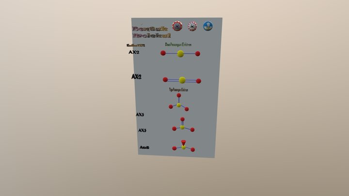 Bentuk Molekul 2 3D Model