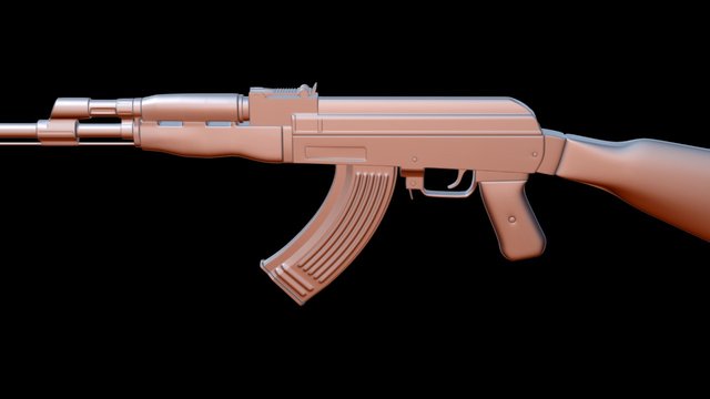 AK-47 Rifle 3D Model
