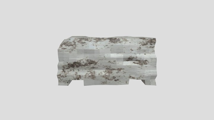 Concrete Barrier – Smashed / Damaged 3D Model