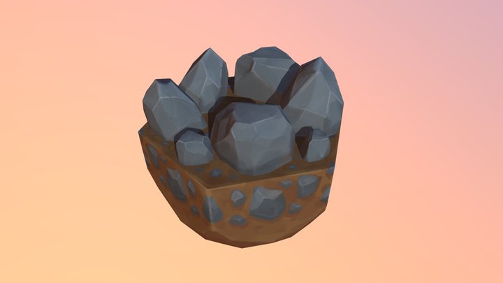Evocus - Mountain Terrain Tile 3D Model