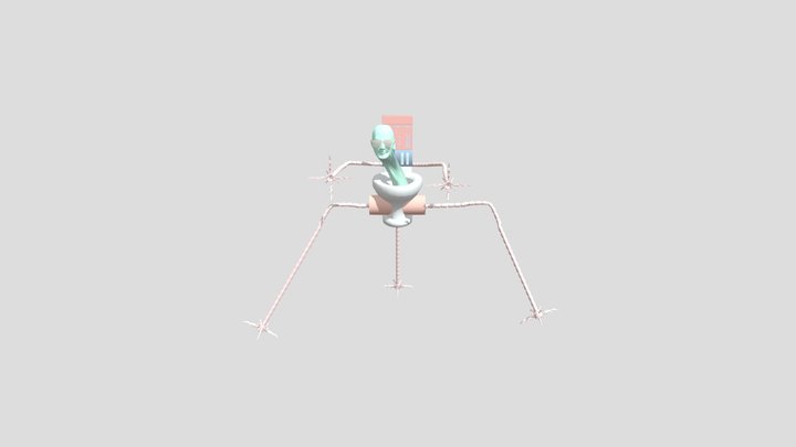 Octopus-skibidi-toilet 3D Model