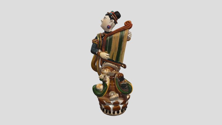 唐三彩 飞天二 3D Model