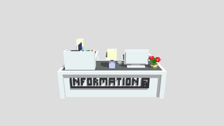Voxel University Kit: Library Information Desk 3D Model