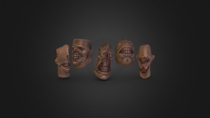 Freak heads 3D Model