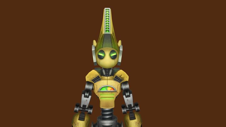 Junkbot rigged 3D Model